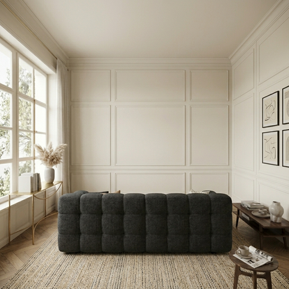 Canapé Modulaire en Tissu Bouclé  – 3 Places