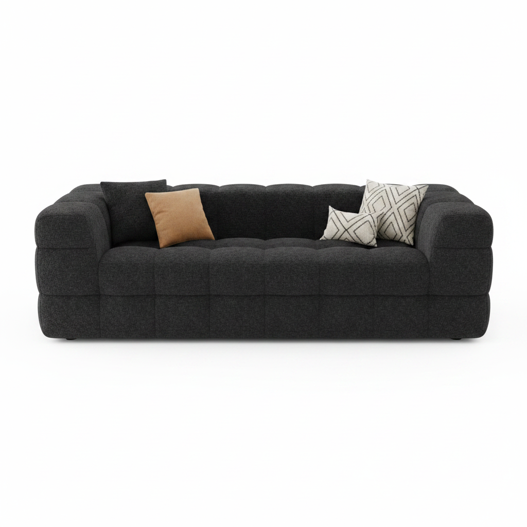 Canapé Modulaire 3 Places en Tissu Bouclé – Confort & Design Salon