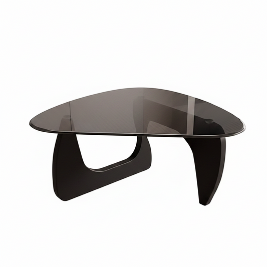 Table Basse Noguchi Verre et Bois 90cm – Design Contemporain