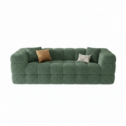 Canapé Modulaire en Tissu Bouclé  – 3 Places